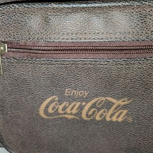 New Men's Coca-Cola Brown leather backpack